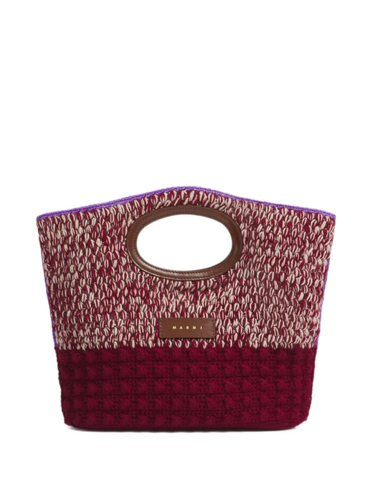 Burgundy bag, front view