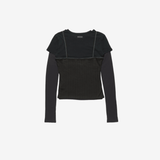 Black t-shirt, front view