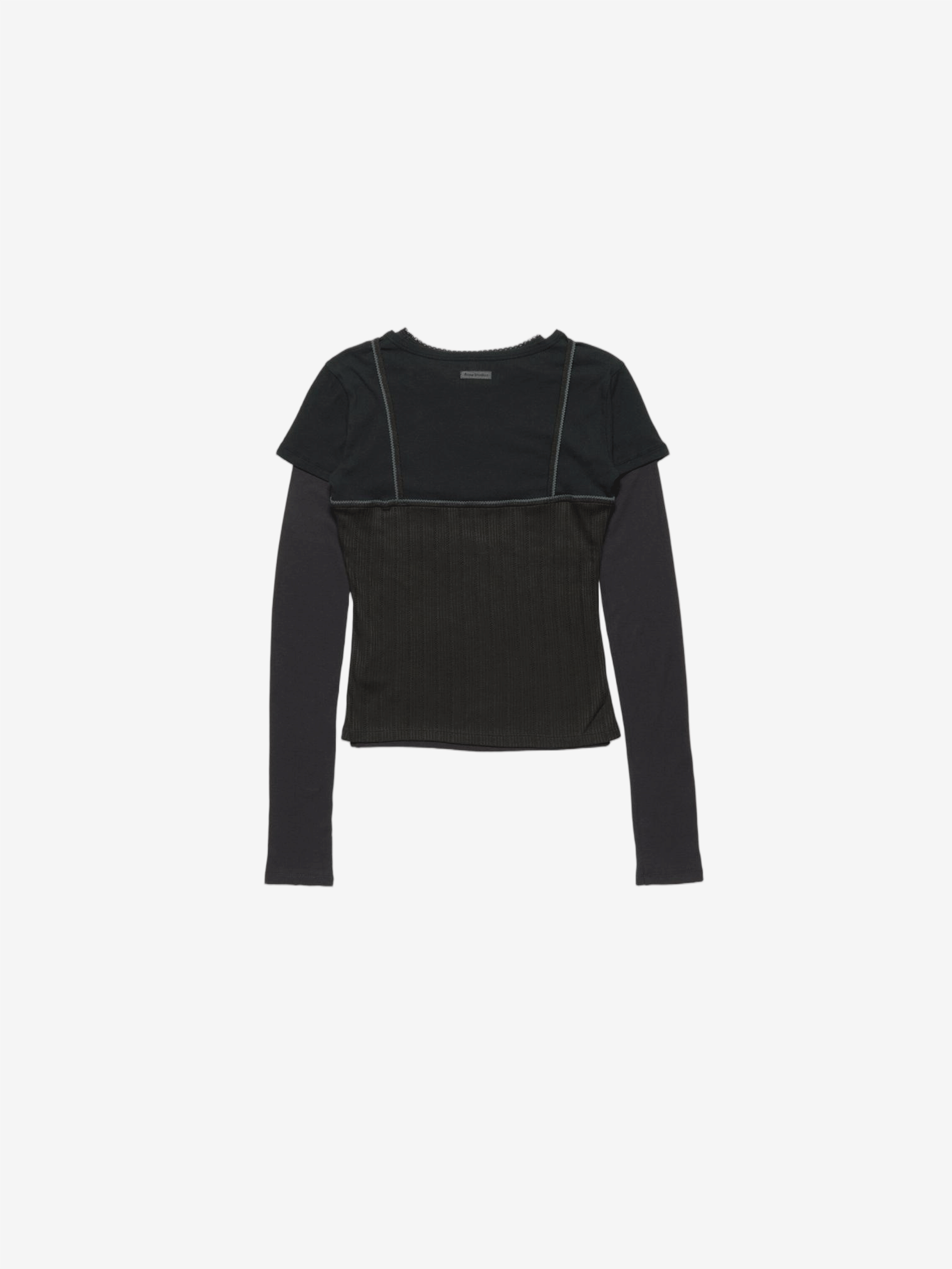 Black t-shirt, front view
