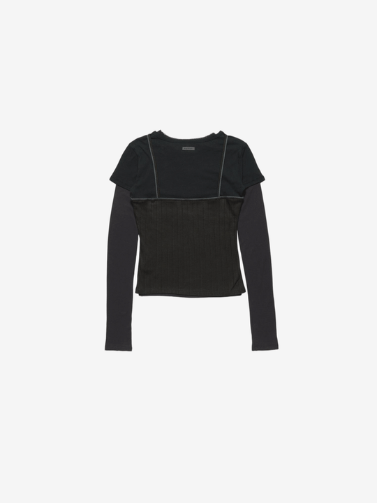 Black t-shirt, front view