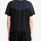Black t-shirt, full body view