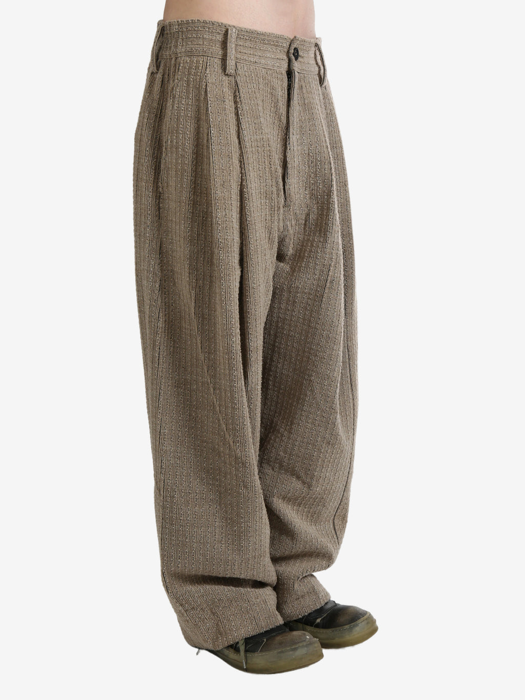 ZIGGY CHEN - Men Corduroy Drop Crotch Trousers