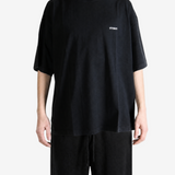 Black t-shirt, full body view