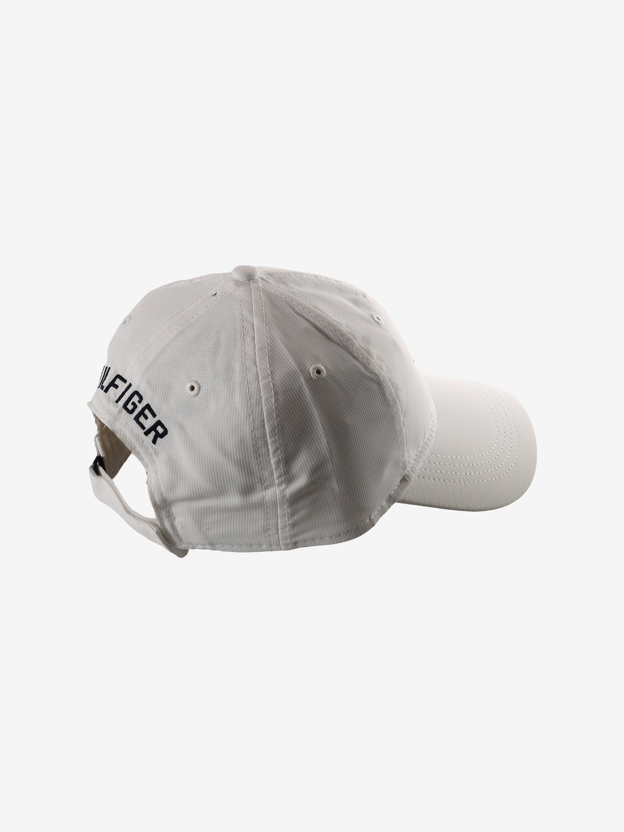 White hat, back view