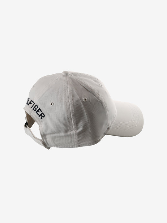 White hat, back view