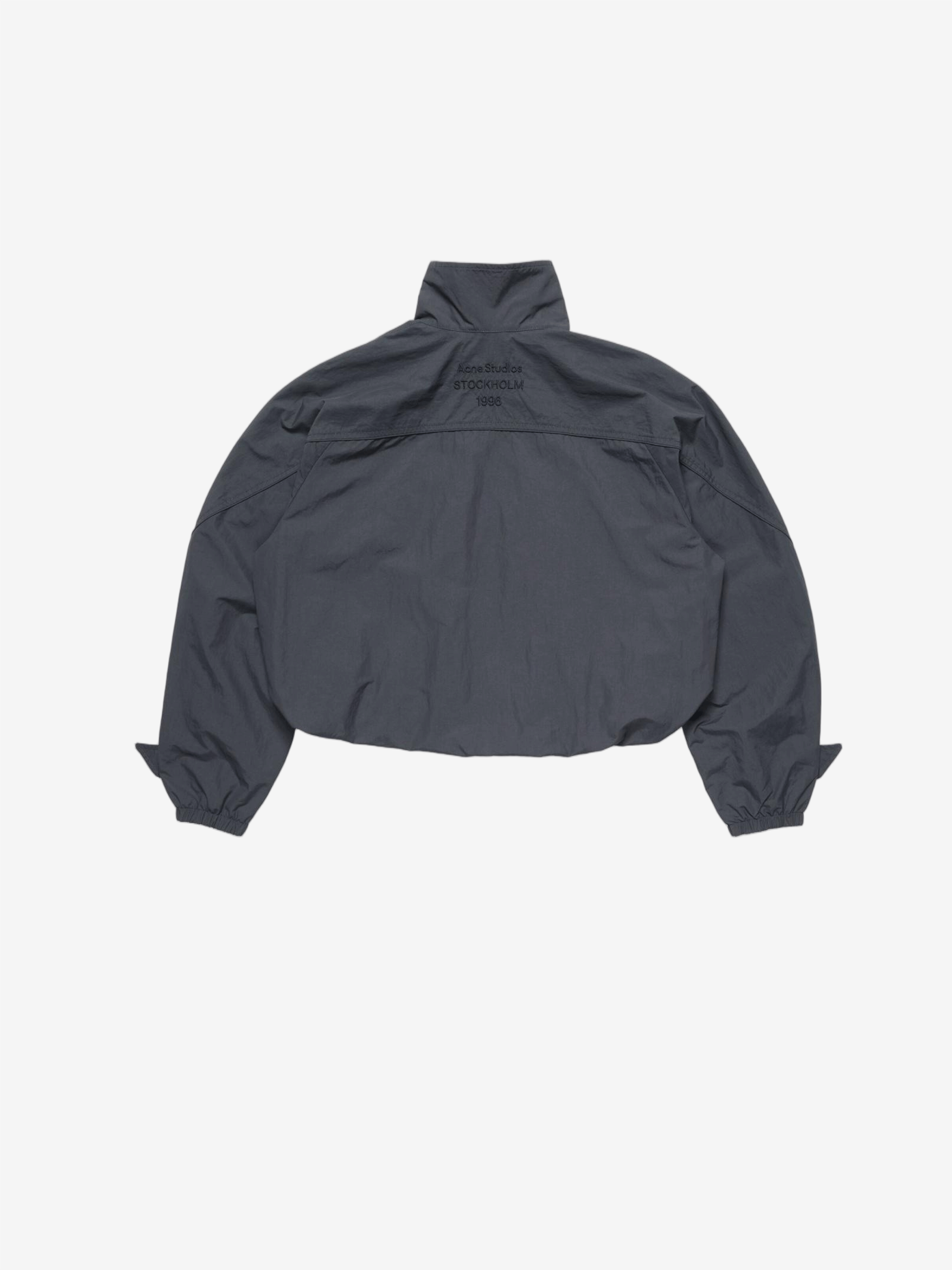 Grey jacket, back view