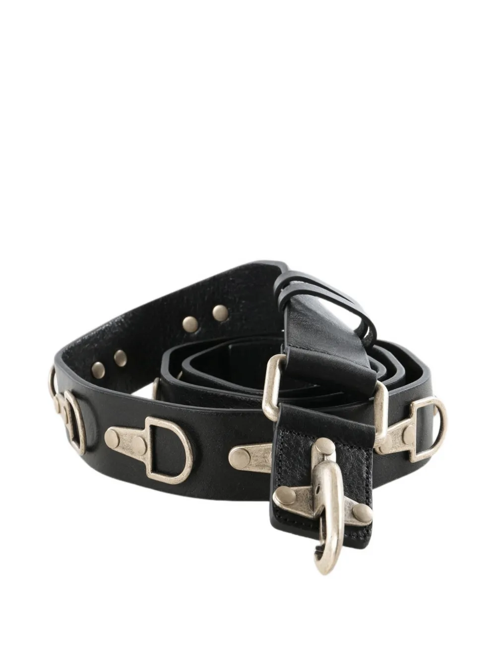 Black accessories, front view