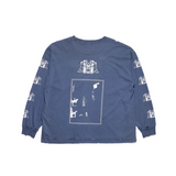 Navy t-shirt, back view