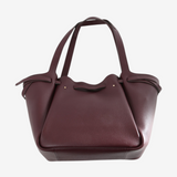 Burgundy bag, front view