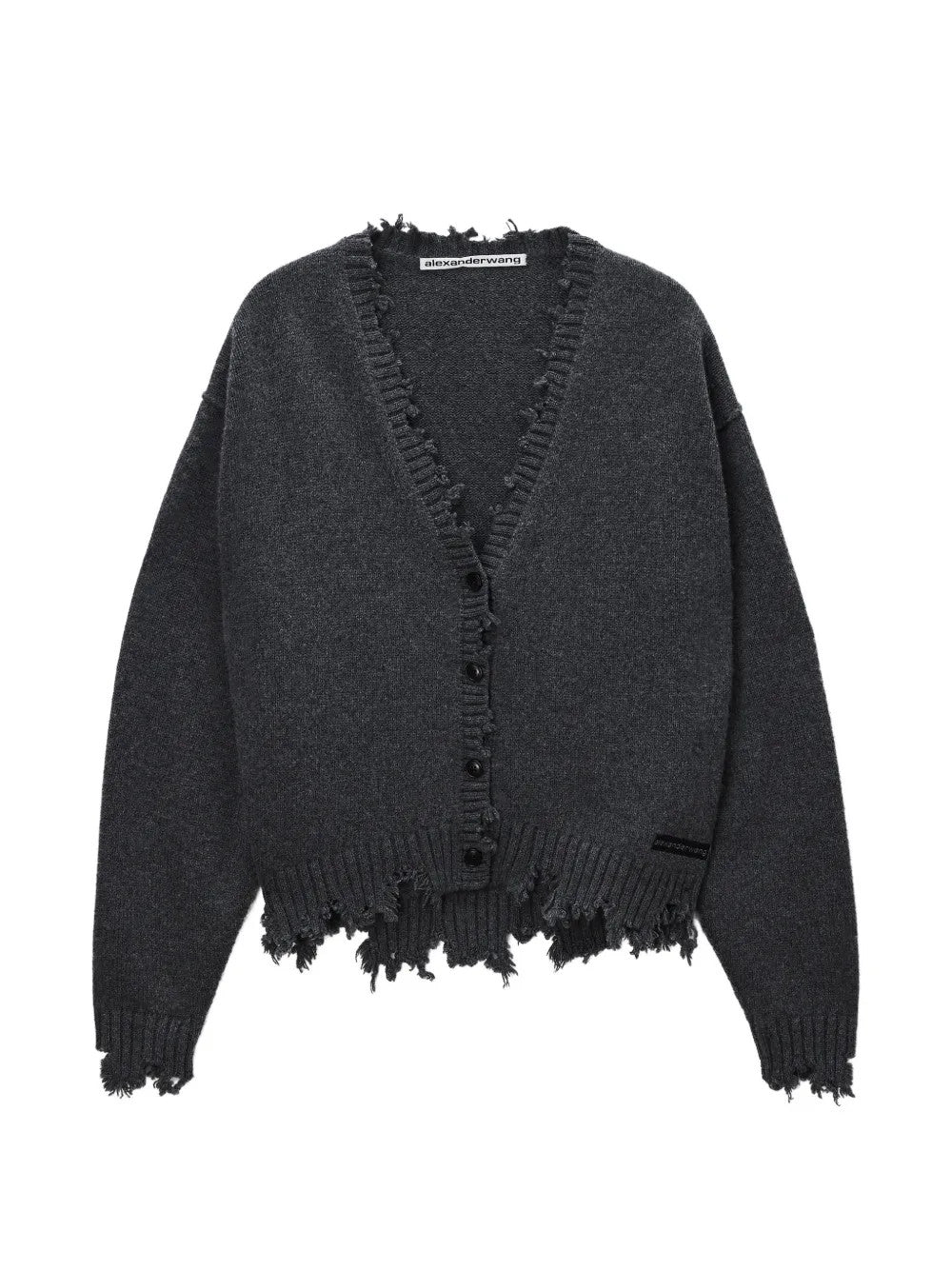 Grey knitwear, front view