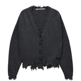 Grey knitwear, front view