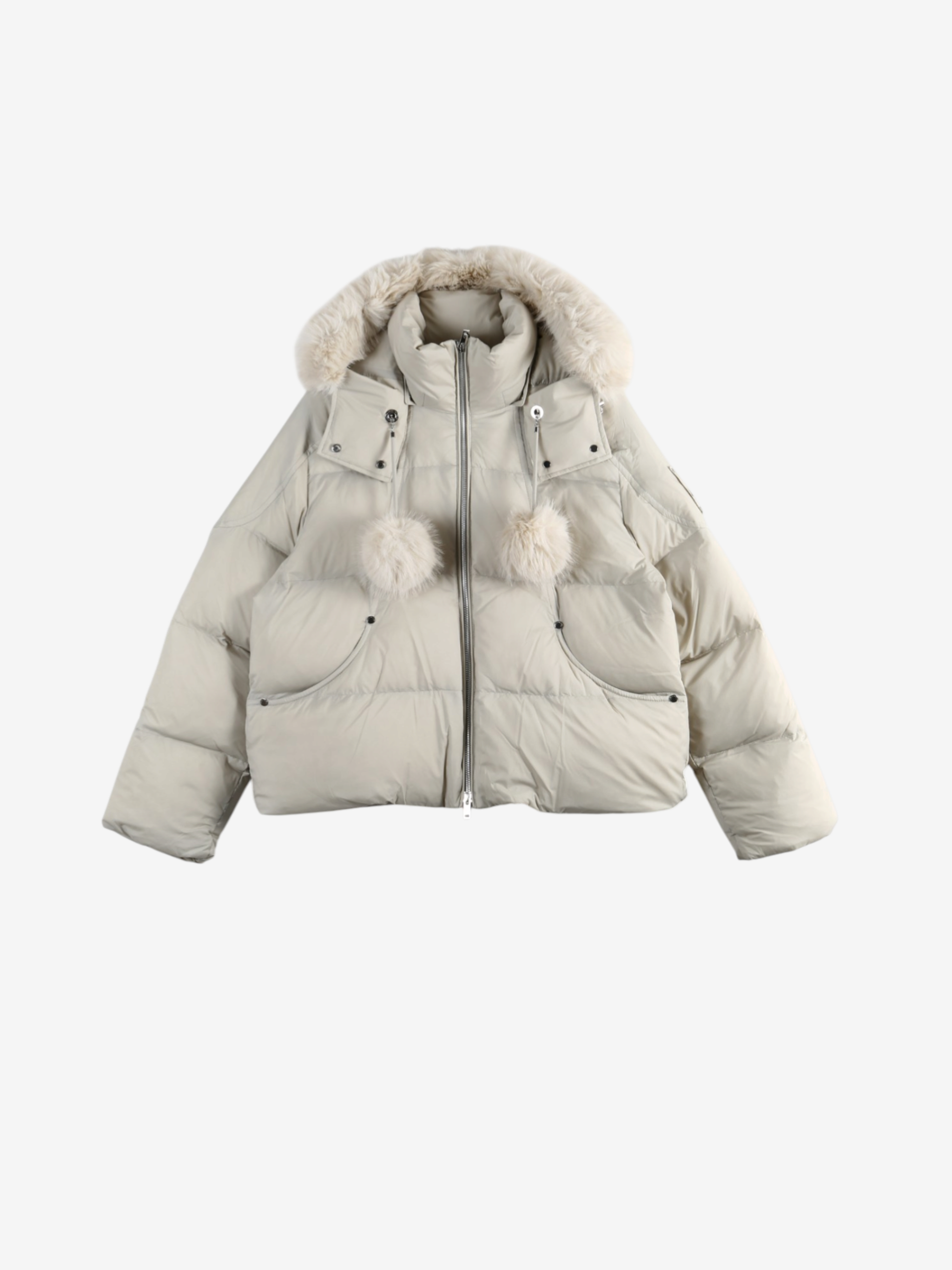 Tan jacket, front view