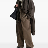 Brown coats, full body view