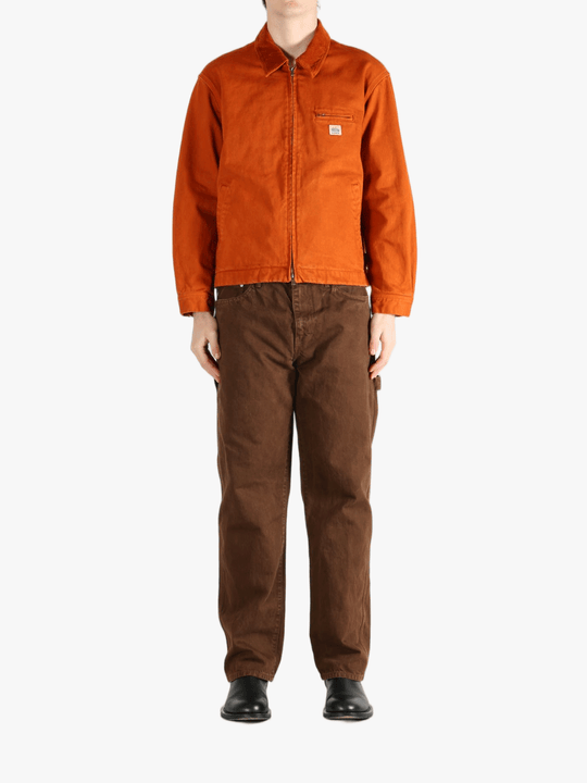 Orange jacket,full body view