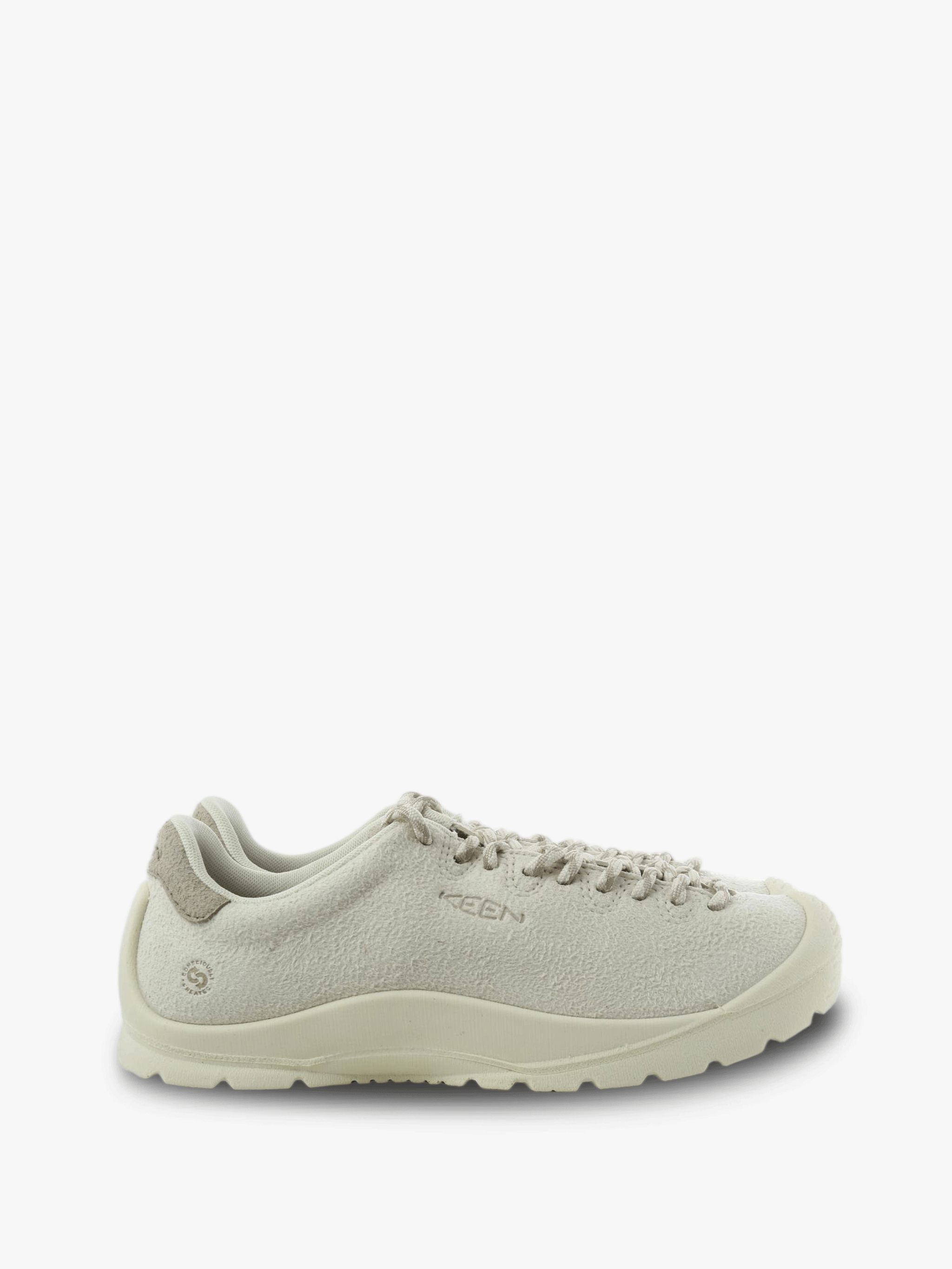 Tan shoes, side view