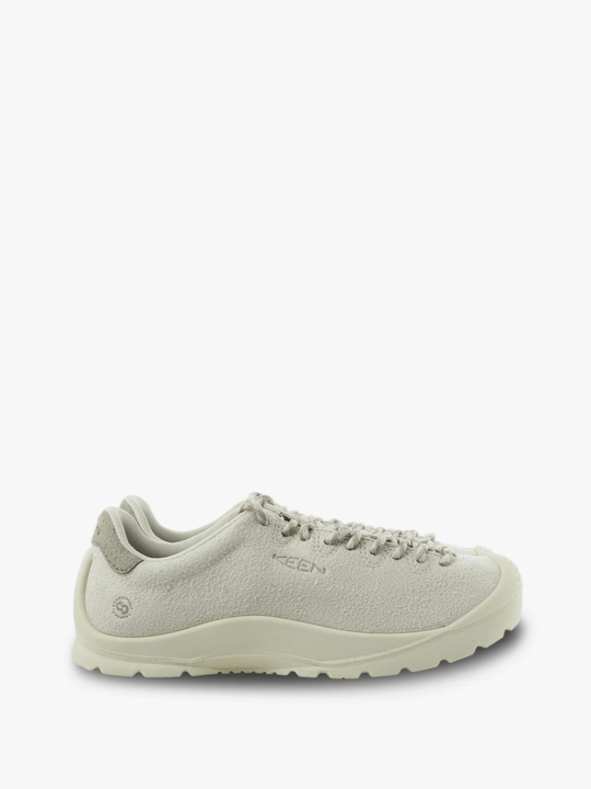 Tan shoes, side view