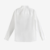 White shirt, back view showing button cuffs