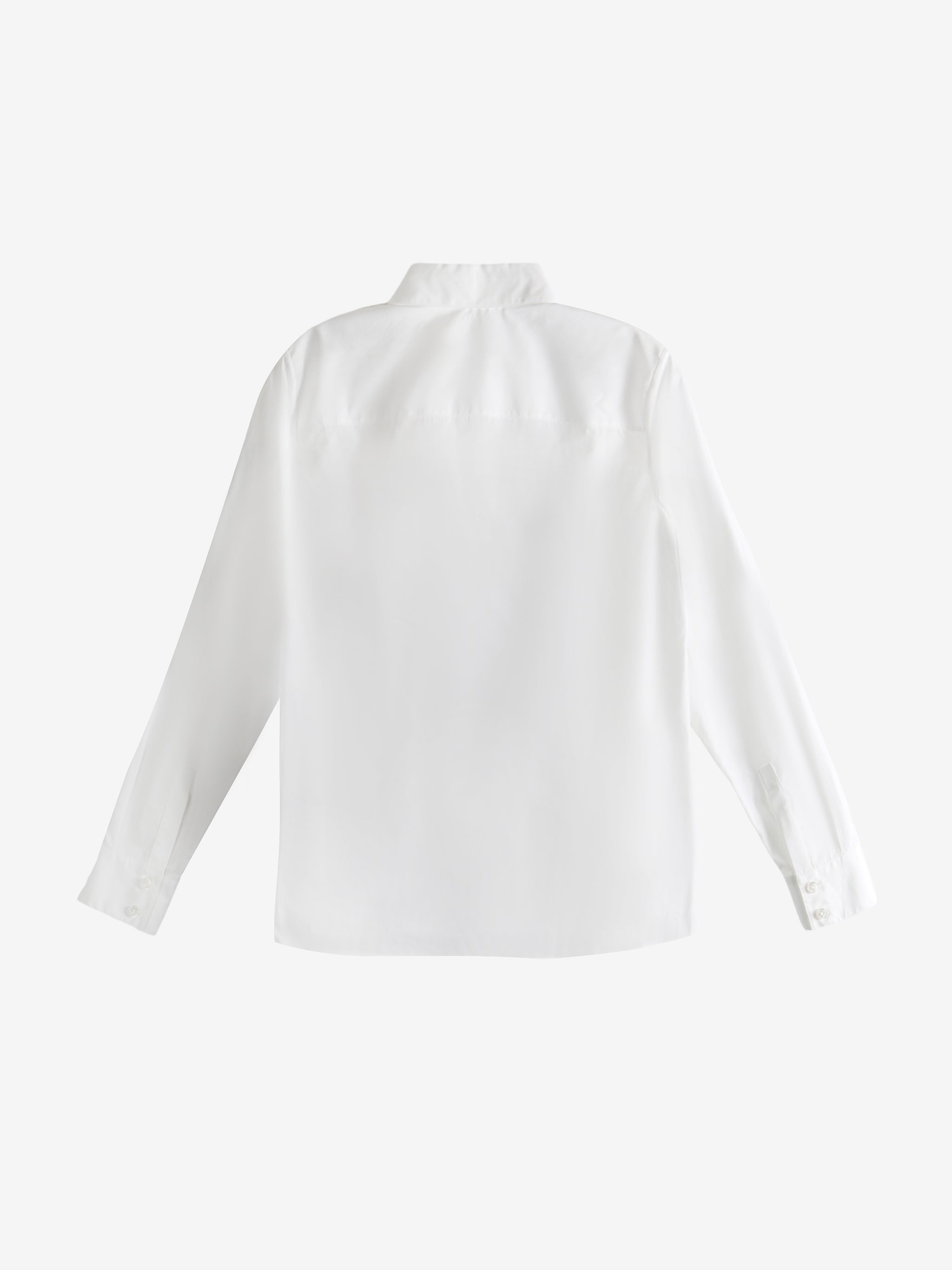 White shirt, back view showing button cuffs