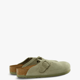 Green sandals, side view
