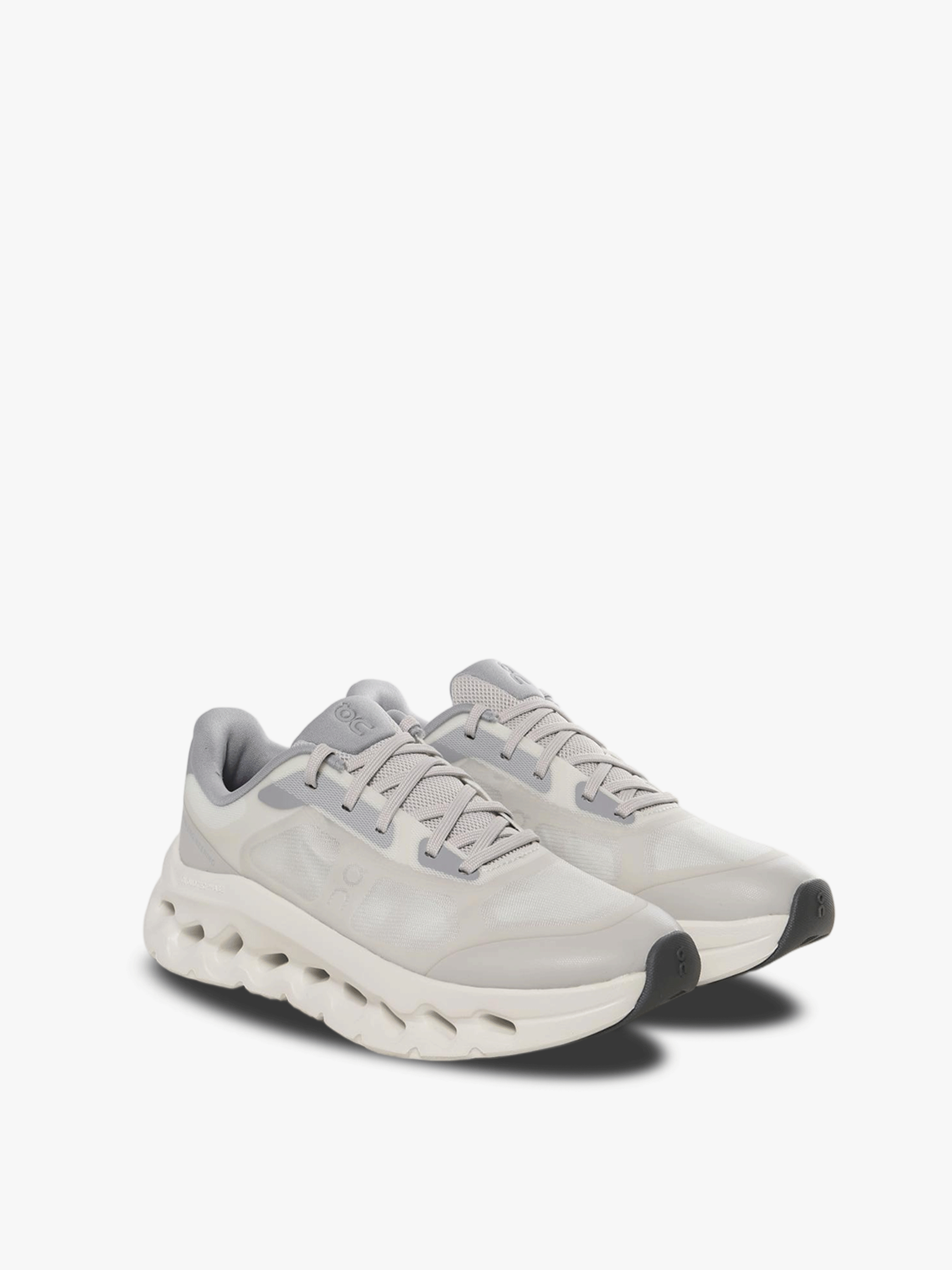 Grey sneakers, side view