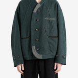 Green jeans, front view
