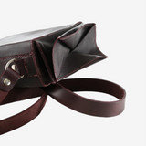 Burgundy bag, front view