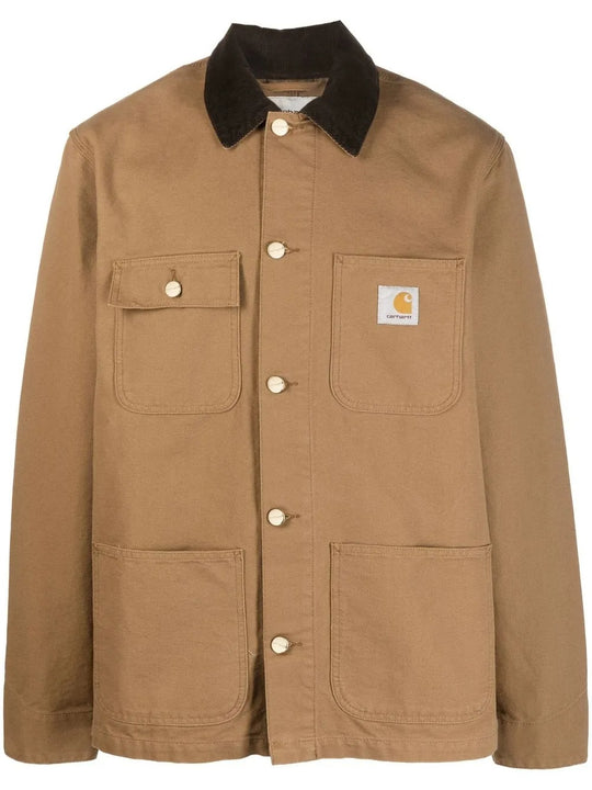 Tan coat, front view