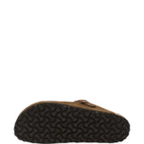 Brown sandals, front view