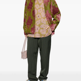 Green pant, full body view
