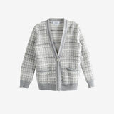 Grey knitwear, front view