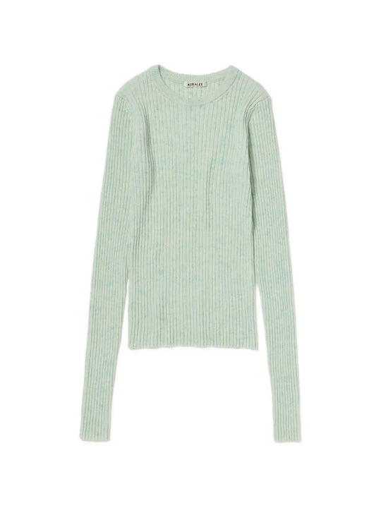 Green knitwear, front view