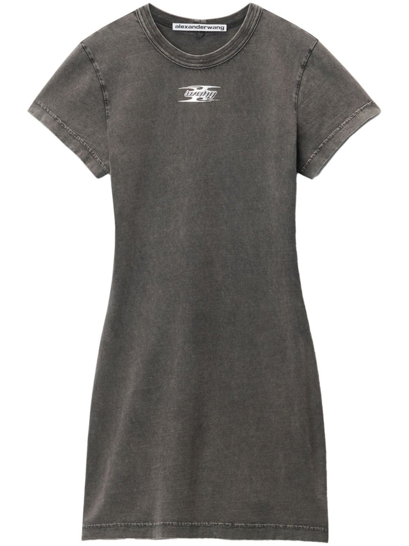 T BY ALEXANDER WANG - Women Shrunken Tee Mini Dress With Blade Logo