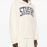 White hoodies worn by a person, showing the hoodies fit