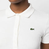 Close up of the white shirt, showing texture of the cotton fabric
