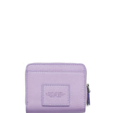 Purple wallet, back view