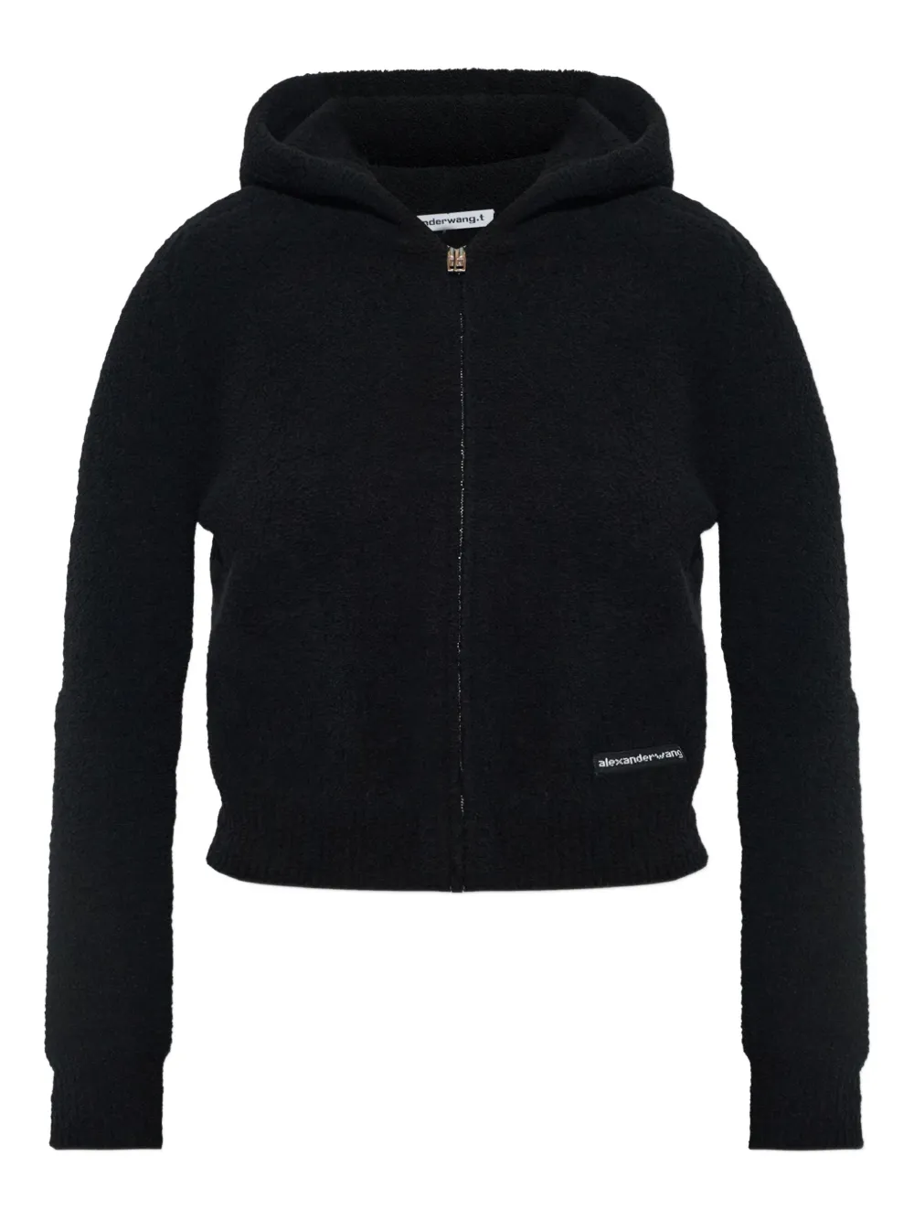 black hoodie, front view