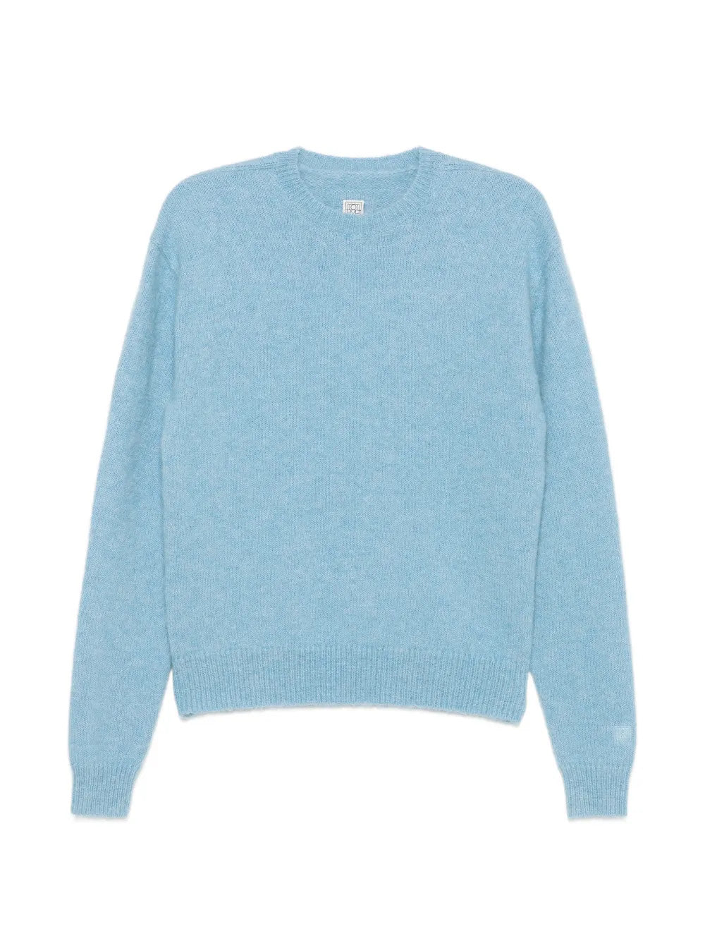 Blue knitwear, front view