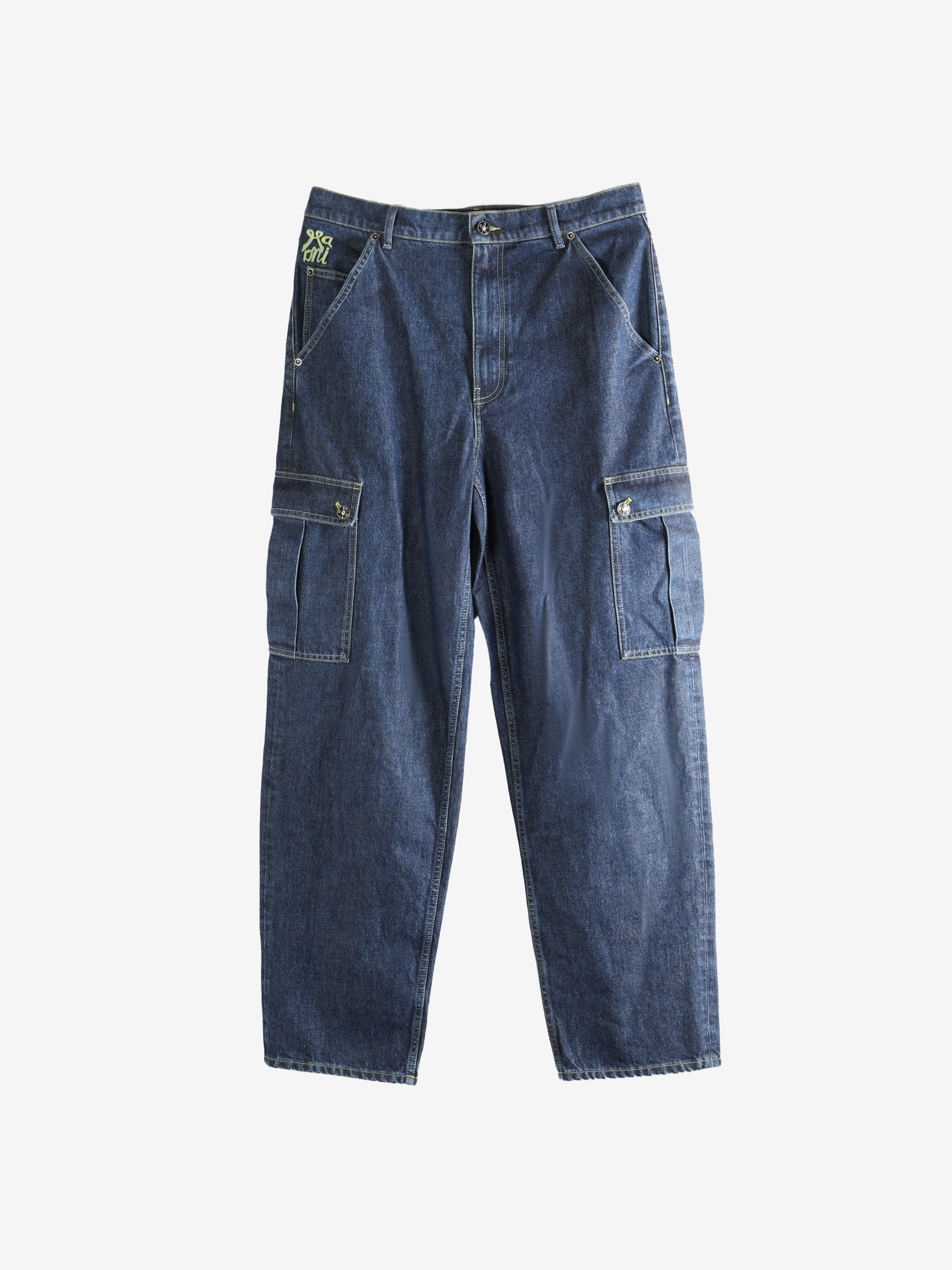 Blue pants, front view