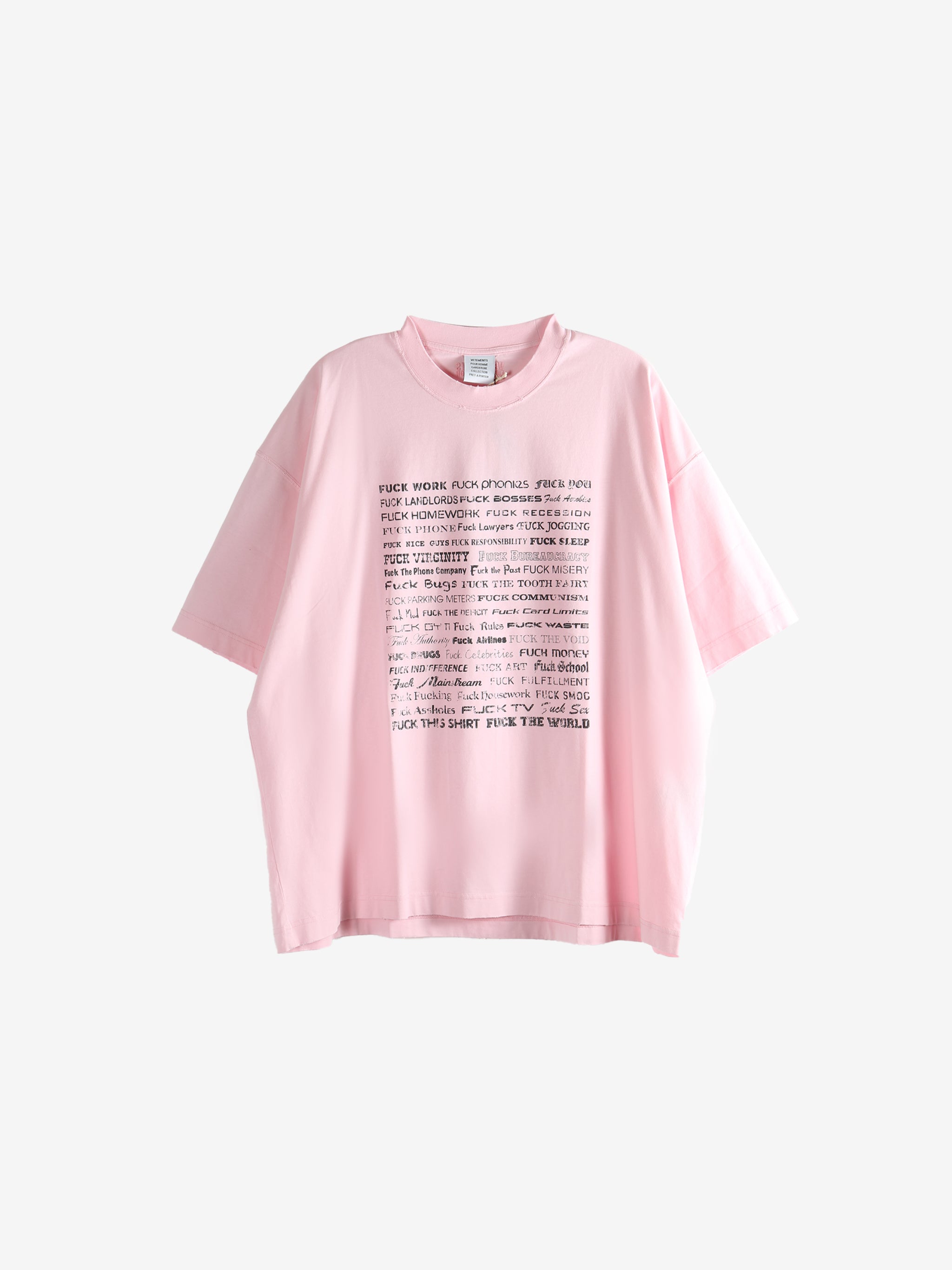 Pink t-shirt, front view