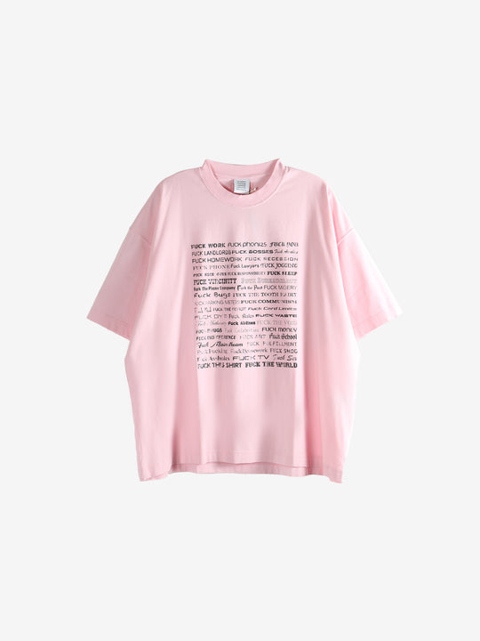 Pink t-shirt, front view