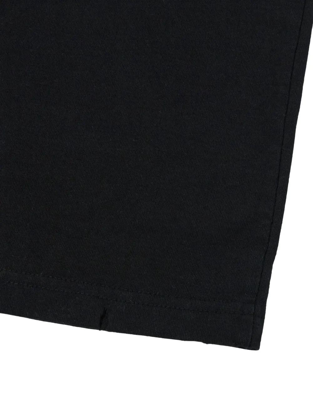 Close up of Black t-shirt,showing texture of the cotton fabric