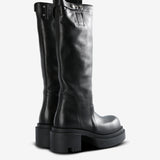 Black high boots, back view