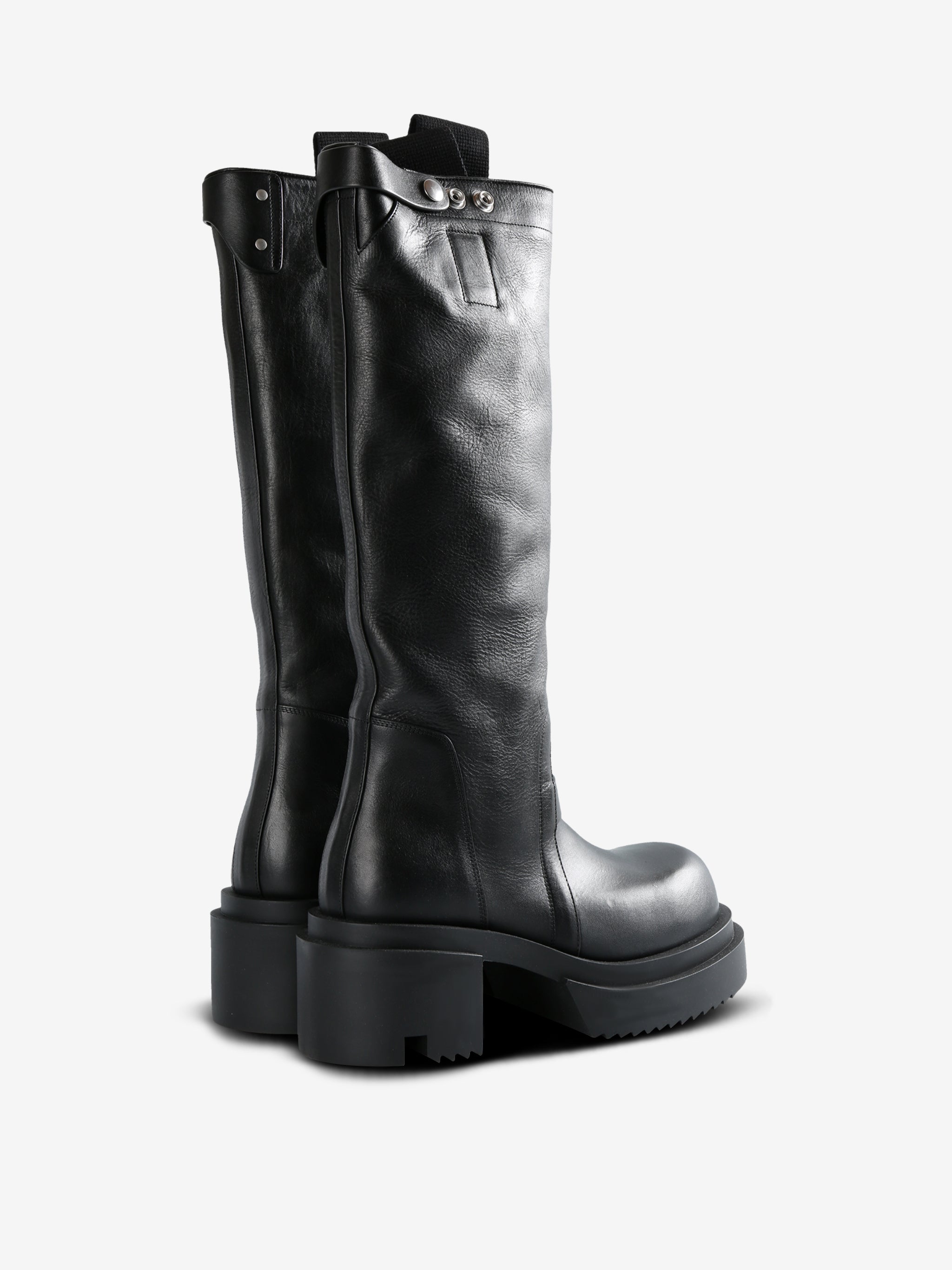 Black high boots, back view