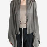 Grey knitwear worn by a person, showing the knitwear fit