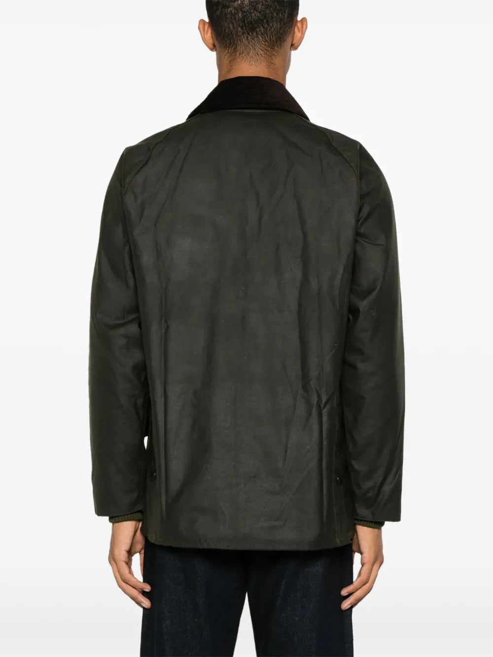 Green jacket, full body view