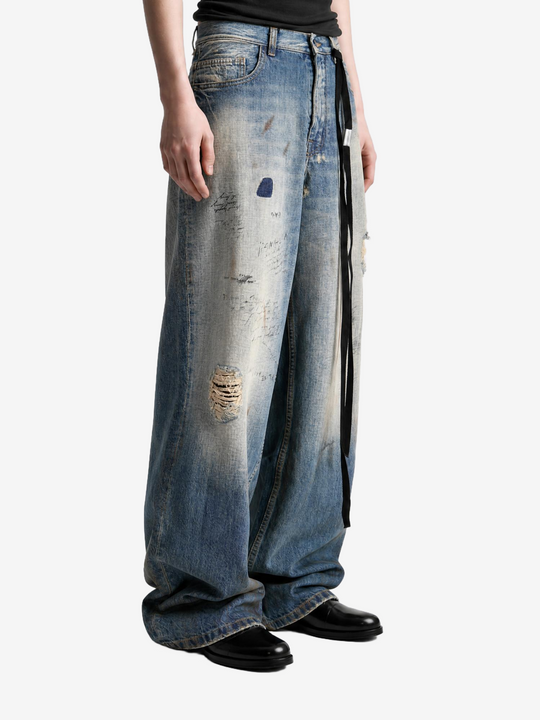 Blue jeans, full body view