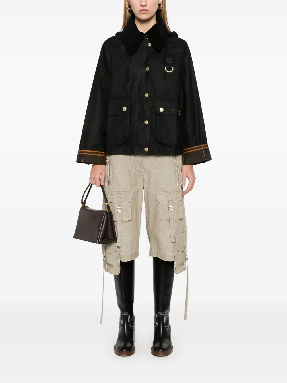 Black jacket,full body view