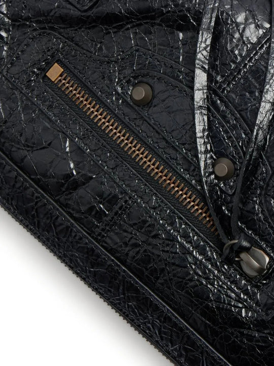 Close up of Black bag, showing detail