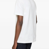 White t-shirts worn by a person, showing the t-shirts fit