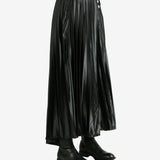 Black skirt worn by a person, showing the skirt's fit